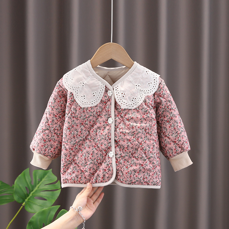 巴拉巴拉女童冬装外套2022年冬季新款加绒加厚棉衣女宝宝儿童时髦