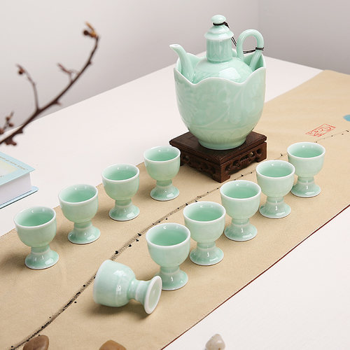 丰阁青瓷宫具陶瓷中壶宫廷