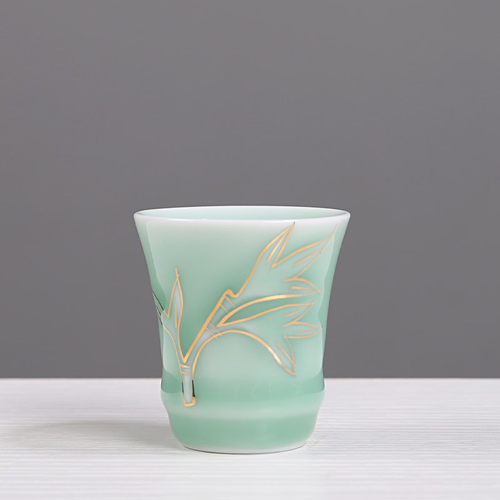 陶瓷白酒杯丰阁仿古高脚杯烈酒杯