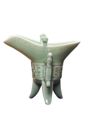古代三足爵杯一口帝王宫廷酒尊