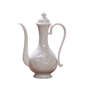 景德镇陶瓷仿古酒壶家用一斤装中式梅子青牡丹分酒器羊脂玉瓷酒具