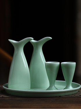 白酒杯套装两壶两杯二两分酒醒器仿古中式2钱小酒盅10ml一壶一杯