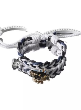 高颜值原创双拉无崖子编织情侣磁吸手链ins风卡通闺蜜可调节手绳