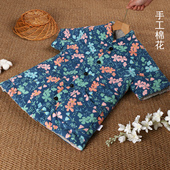 纯手工女士棉花短袖 棉上衣 居家半袖 棉袄加厚保暖短款 棉坎肩秋冬季