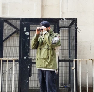 中古款 C.E经典 人像印花套头防风夹克宽松机能冲锋衣外套 empt cav