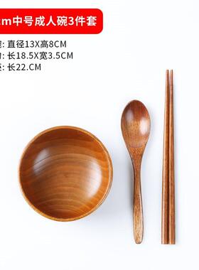 新款竹成人碗手工家用儿童吃饭摔竹筒碗无漆复古小孩大号木碗现货