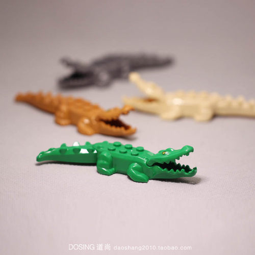 拼装积木动物鳄鱼玩具