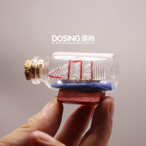帆船漂流瓶模型浪漫摆件