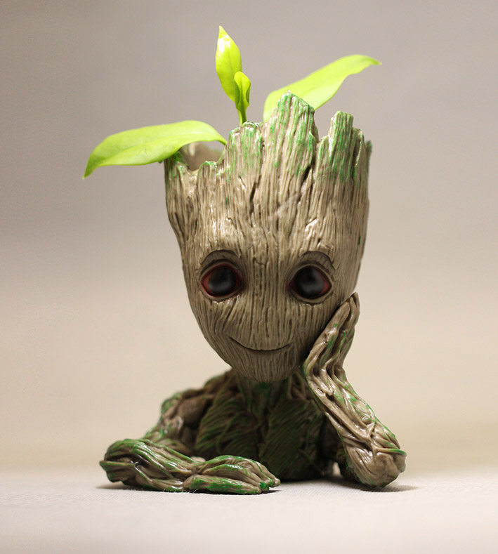 正版散货  树人格鲁特 花盆 笔筒 塑料材质手办模型玩具公仔摆件