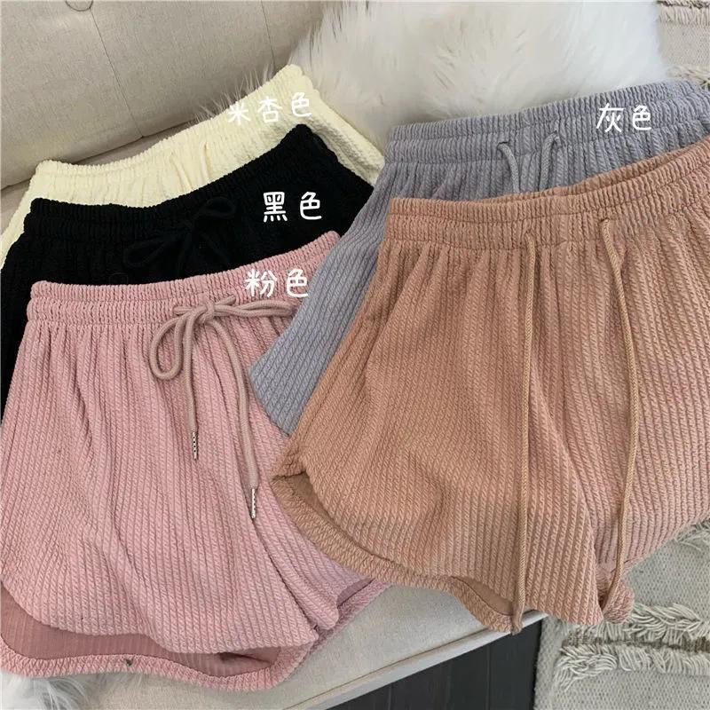 高腰显瘦运动短裤女夏季外穿百搭宽松休闲松紧腰阔腿裤家居睡裤子