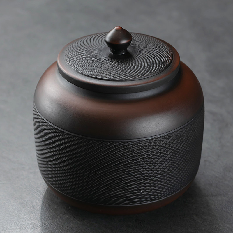 紫陶茶叶罐家用陶瓷普洱茶醒茶罐储存罐中号复古单罐简约家用礼盒,餐饮具,茶叶罐,淘宝优惠券,粉丝福利购,淘宝优惠卷