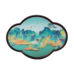 国潮风干泡小茶盘竹制壶承轻奢简约功夫茶具便携旅行家用托盘茶台