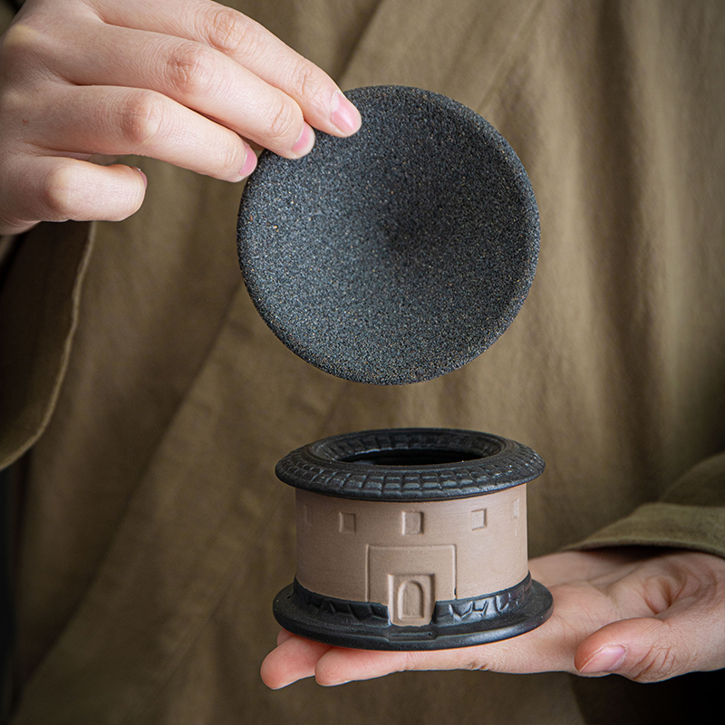 纳米陶瓷茶漏家用茶叶过滤网功夫茶具装饰创意摆件茶水分离茶隔器