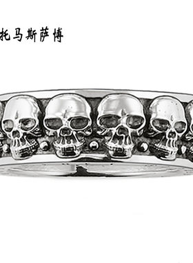 托马斯萨博925银朋克风情侣戒指