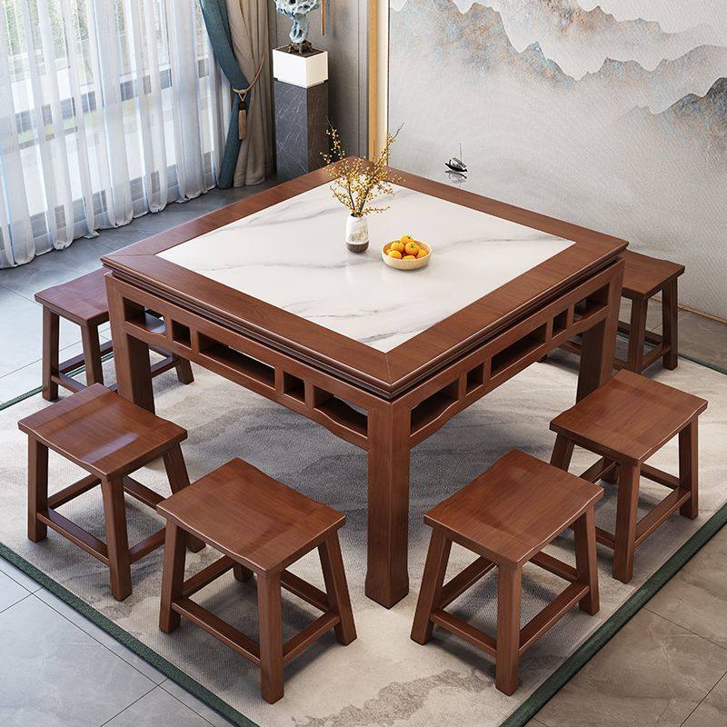 八仙桌实木正方形桌子长凳农村家用中堂传统方桌饭店方桌正方形桌,住宅家具,板木餐桌,淘宝优惠券,粉丝福利购,淘宝优惠卷