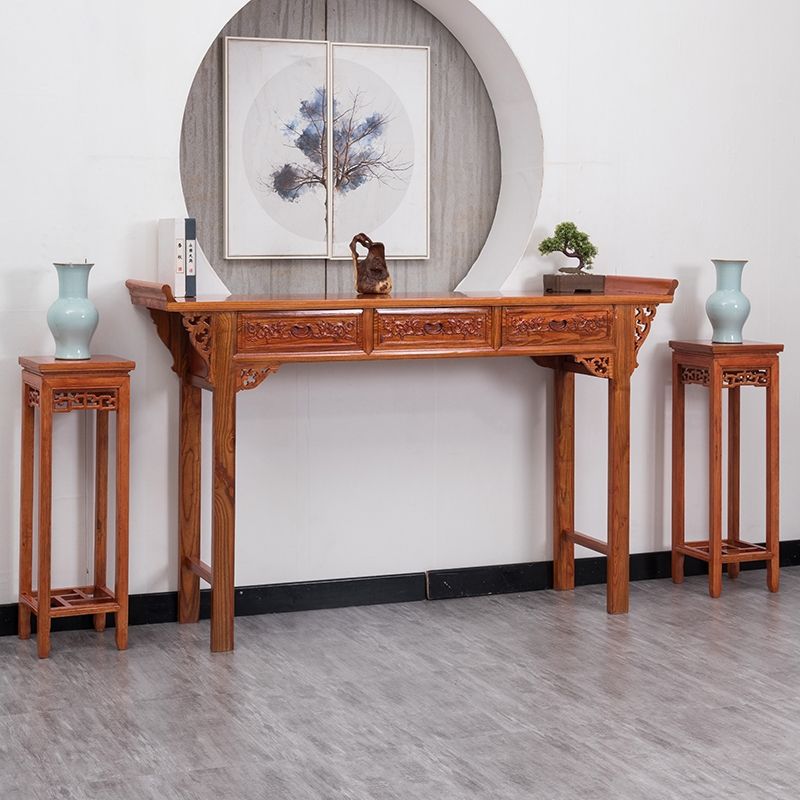 明清仿古实木榆木家用供桌佛桌条案中式长条供台香案神台农村堂屋