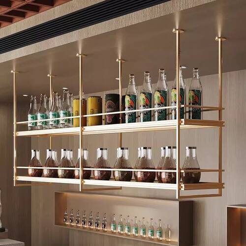 酒架吊架酒店前台吊柜餐厅包间墙上酒水置物架悬挂酒柜铁艺架定制