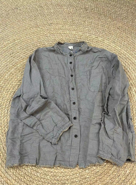 花社正品5612超软超舒服斜纹亚麻衬衫宽松大码休闲上衣春夏款开衫