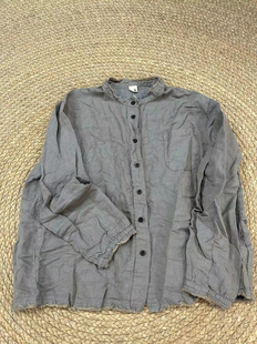 花社正品5612超软超舒服斜纹亚麻衬衫宽松大码休闲上衣春夏款开衫