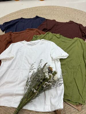 常规花社纯棉女性百搭短袖