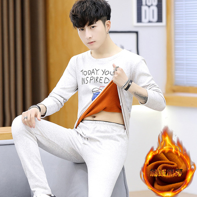 男士套装保暖内衣男装低领冬天