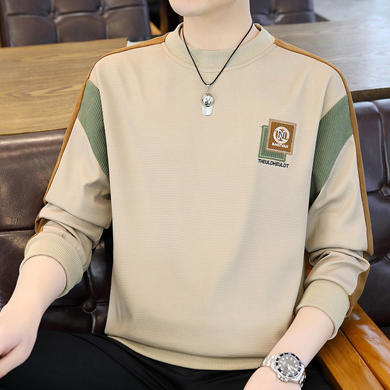 刺绣工艺牧外潮流圆领套头