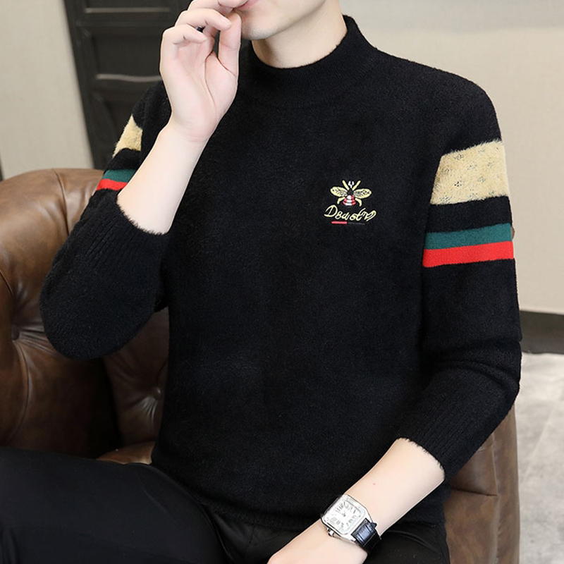 牧外套头水貂绒中领刺绣