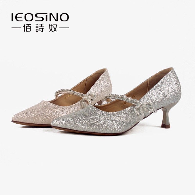 佰诗奴蝶结浅口单鞋女外穿2025年秋季新款法式绝美尖头高跟鞋细跟,女鞋,婚鞋,淘宝优惠券,粉丝福利购,淘宝优惠卷