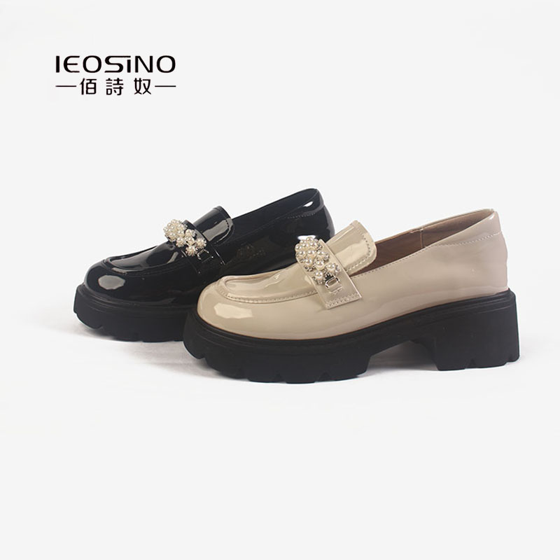 佰诗奴英伦风厚底小皮鞋2022年新款秋季百搭乐福鞋女潮305220831