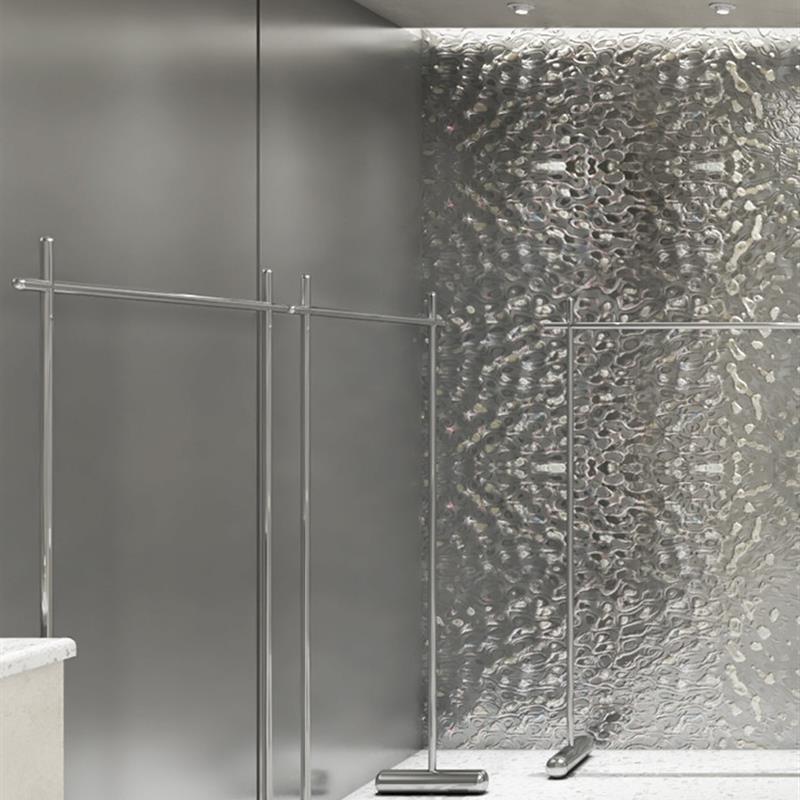 服装商店展示架展示架落地式不锈钢衣架岛侧挂流行女装商店货架