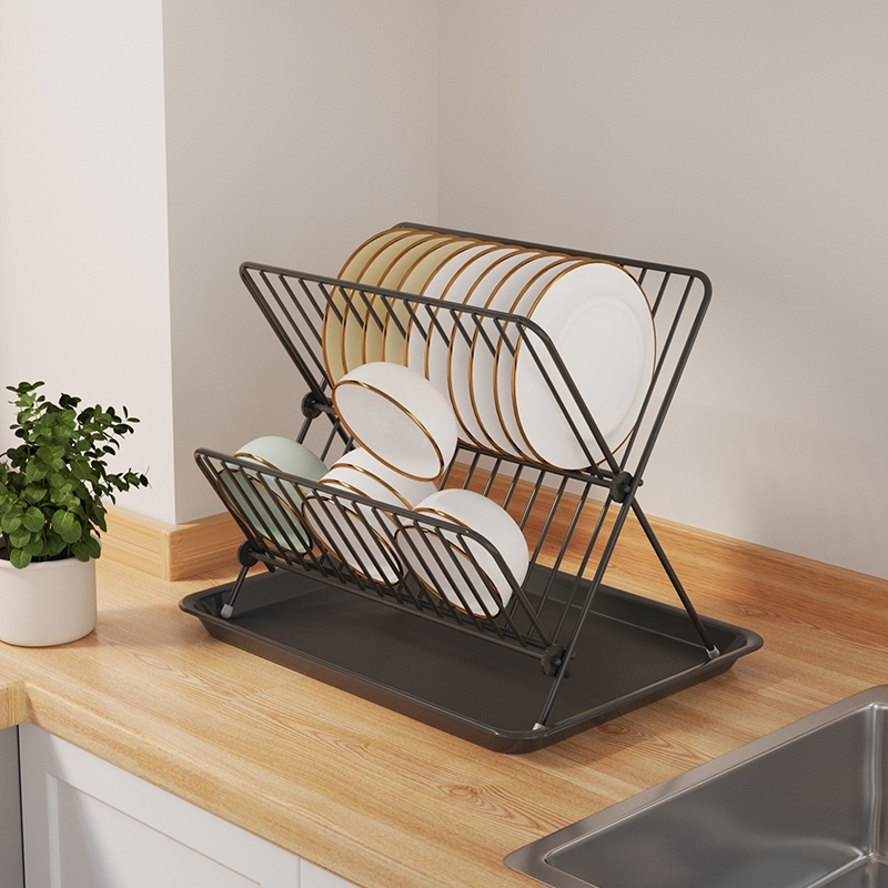 小型碗碟收纳架沥水碗架碗碟置物架厨房水槽桌面台面沥水架放碗架
