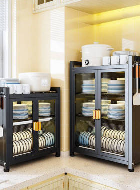 碗盘柜厨房多层碗碟置物架家用碗架台面筷盘防尘收纳盒多功能沥水