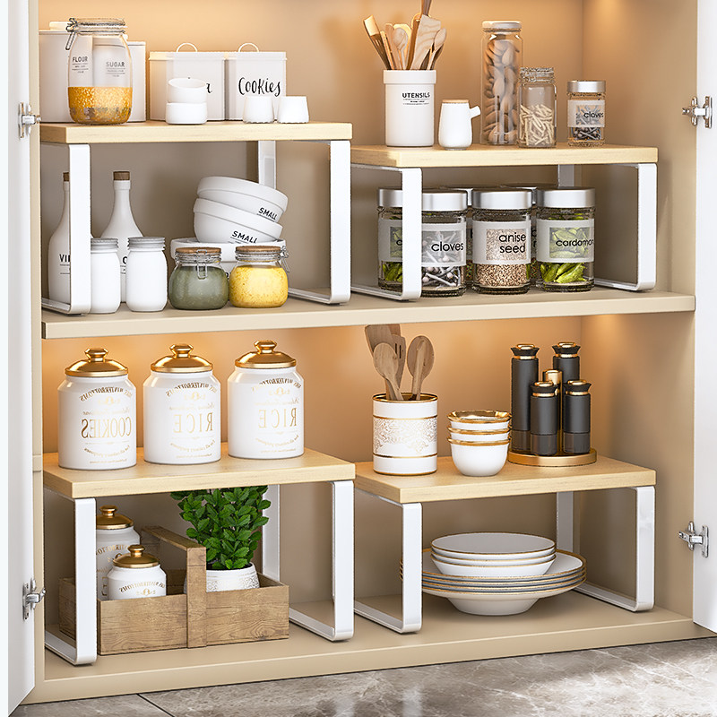 厨房置物架可伸缩橱柜隔板分层架家用柜内台面调料收纳下水槽锅架,厨房/烹饪用具,厨房置物架/置物柜/角架,淘宝优惠券,粉丝福利购,淘宝优惠卷