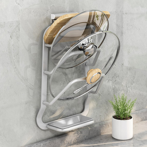 免打孔锅盖架壁挂式厨房置物架家用菜板架多层收纳层架多层砧板架