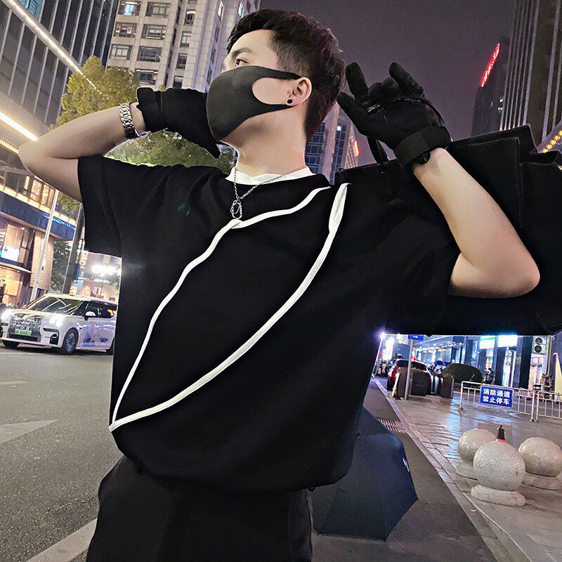 高级设计感T恤男痞帅潮牌短袖