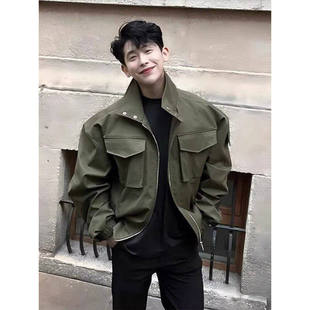 【序77专属】美式轻骑兵外套男款春季cleanfit飞行服短款工装夹克