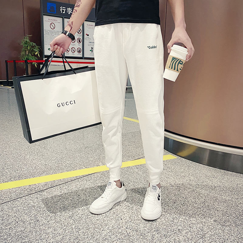 裤子男卫裤潮牌运动休闲小脚裤韩版百搭修身九分裤痞帅潮牌束脚裤