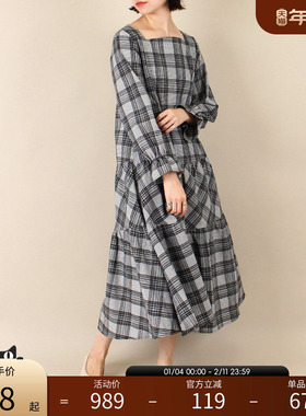 RANDA 秋冬新款优雅长袖设计型型长款连衣裙公主裙通勤 BB01217