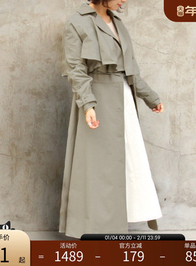 RANDA 春夏新款法式日系风衣套装长款装精致轻奢 BJ01310