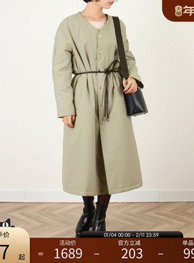 RANDA 早秋新款日系时尚修身棉袄防风V型外套大衣通勤 BB01224