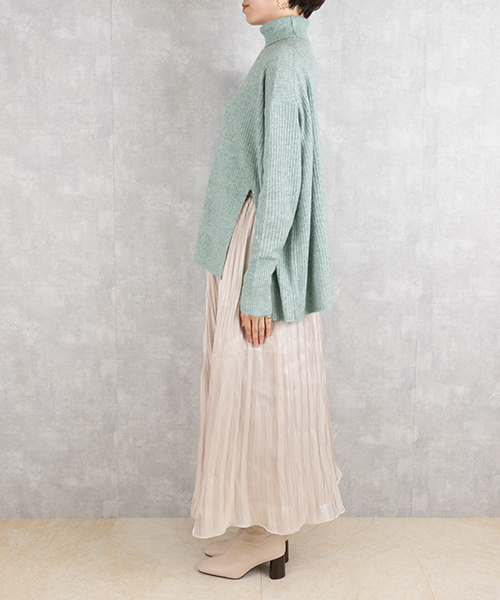 RANDA春夏新款宽松高领针织