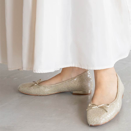 RANDA小方头平底单鞋典雅芭蕾风
