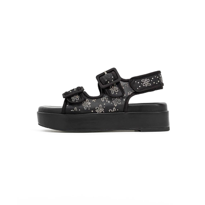 RANDA 24春夏新款高雅热烫印花运动休闲设计凉鞋 PS33285