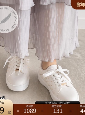 RANDA 24春季新款COTTON系列透气可拆卸鞋垫时尚单鞋女PH32201