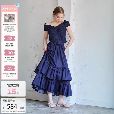 RANDA 26夏季新款蝴蝶结舒适时尚露趾平跟休闲拖鞋凉鞋女 PR37259