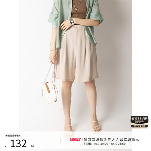 RANDA女士亚麻半身时尚短裤