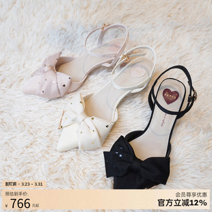 女 RANDA 爱心蝴蝶结甜美优雅公主风高跟穆勒鞋 经典 PD37023 26春季