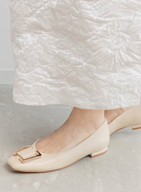 RANDA 24春夏新款创意设计平底清爽优雅方头时尚单鞋 PP33237