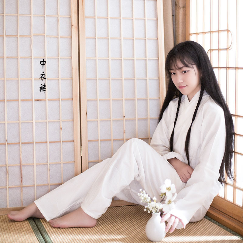 大袖衫汉服中衣中裤秋冬圆领袍女内搭交领白色石头记单件南朝晋魏|ruв категории Женская одежда, костюм/национальная одежда/театр костюм, национальная одежда/этап погрузки - от Buy2taobao.com для оказания профессиональной услуги покупки агента Taobao