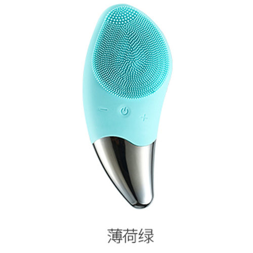 跨境现货电动防水洗脸刷充电硅胶洁面仪毛孔清洁器洗脸器超声波